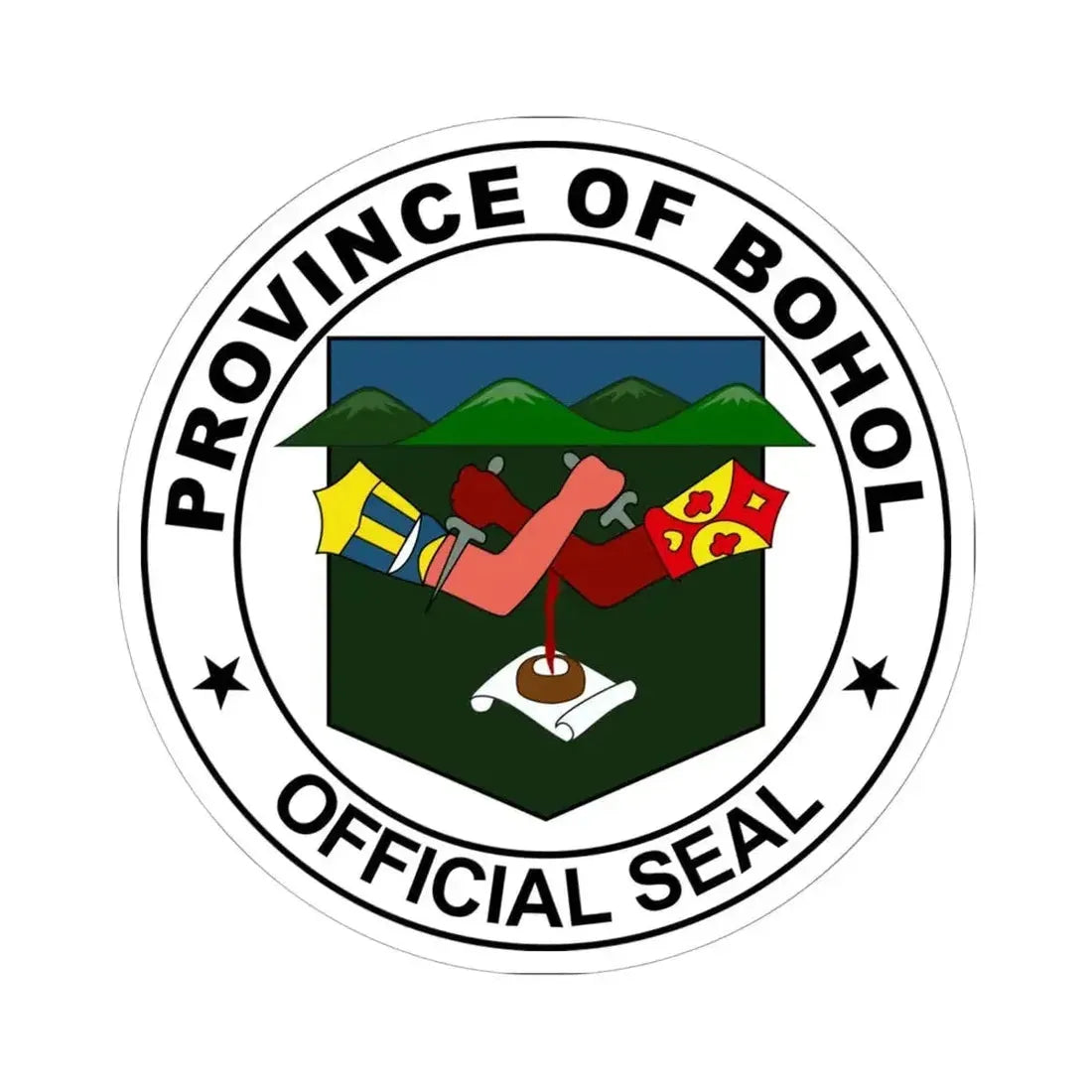 Bohol Seal 1 (Philippines) STICKER Vinyl Kiss-Cut Decal 6 Inch White - The Sticker Space
