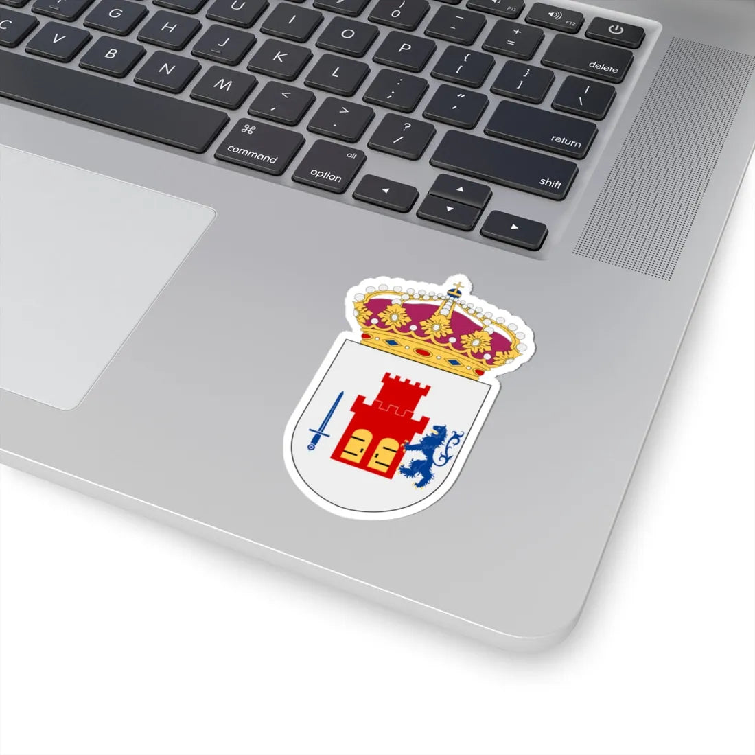 Bohuslän vapen med kunglig krona (Sweden) (Coat of Arms) STICKER Vinyl Kiss-Cut Decal - The Sticker Space