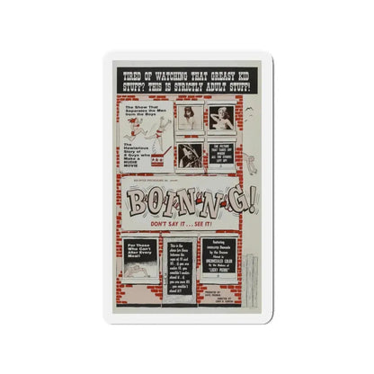 BOIN-N-G! 1963 Movie Poster - Refrigerator Magnet 3 Inch - The Sticker Space