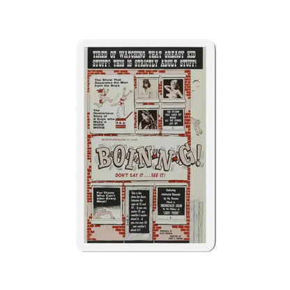 BOIN-N-G! 1963 Movie Poster - Refrigerator Magnet - The Sticker Space
