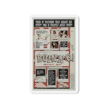 BOIN-N-G! 1963 Movie Poster - Refrigerator Magnet - The Sticker Space