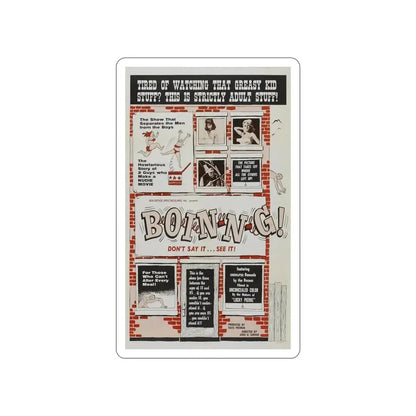 BOIN-N-G! 1963 Movie Poster STICKER Vinyl Die-Cut Decal - The Sticker Space