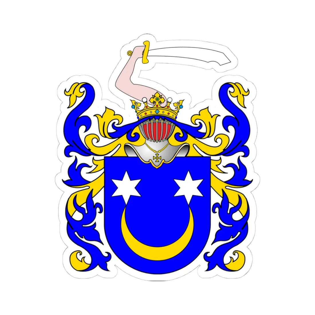 Bojomir POL COA (Poland) (Coat of Arms) STICKER Vinyl Kiss-Cut Decal 4 Inch White - The Sticker Space