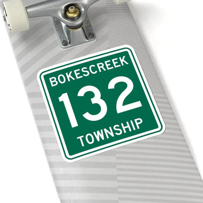 Bokescreek Township Route 132 Logan County Ohio (Ohio) (Road Sign) STICKER Vinyl Kiss-Cut Decal - The Sticker Space