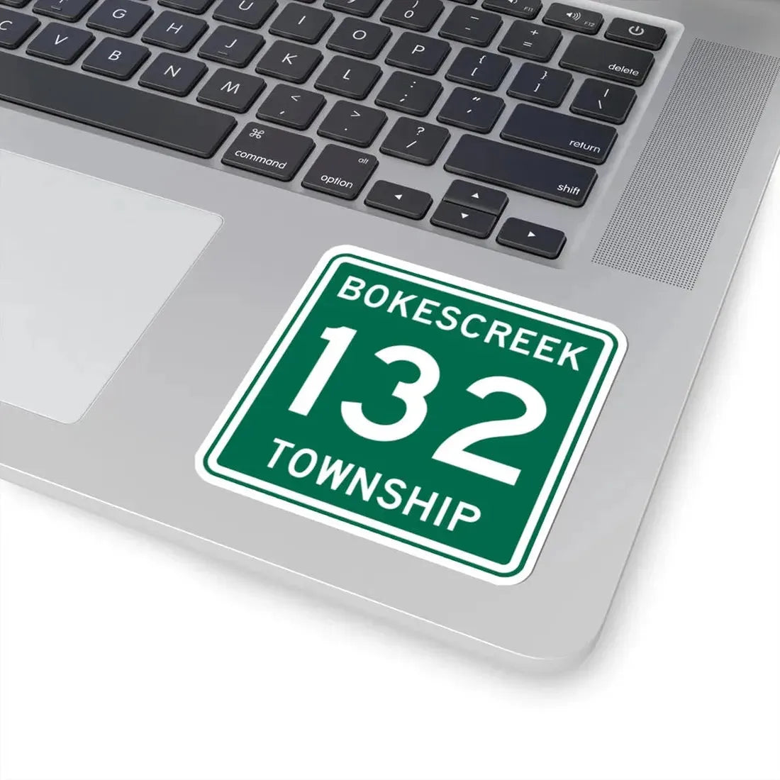 Bokescreek Township Route 132 Logan County Ohio (Ohio) (Road Sign) STICKER Vinyl Kiss-Cut Decal - The Sticker Space