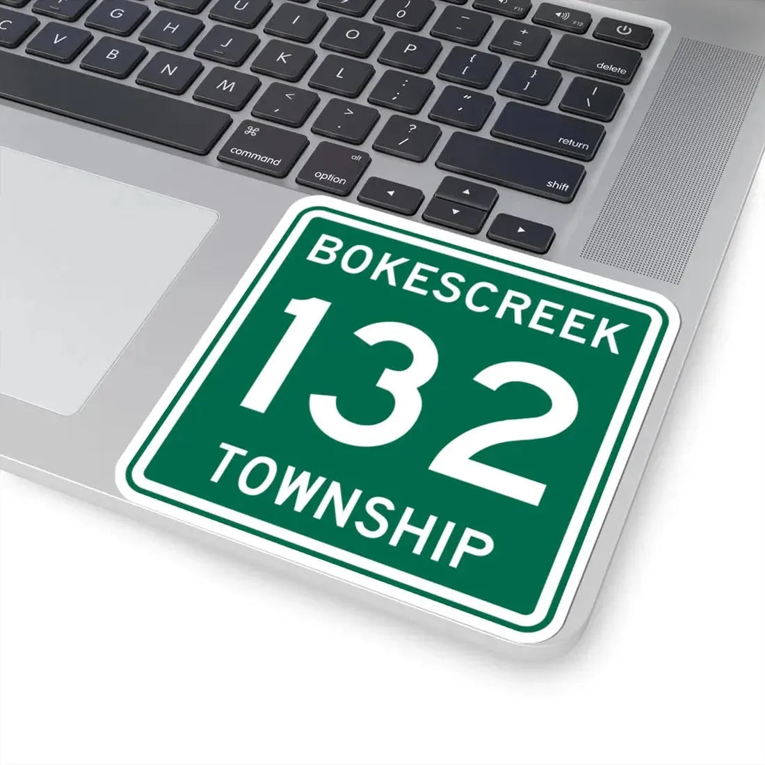 Bokescreek Township Route 132 Logan County Ohio (Ohio) (Road Sign) STICKER Vinyl Kiss-Cut Decal - The Sticker Space