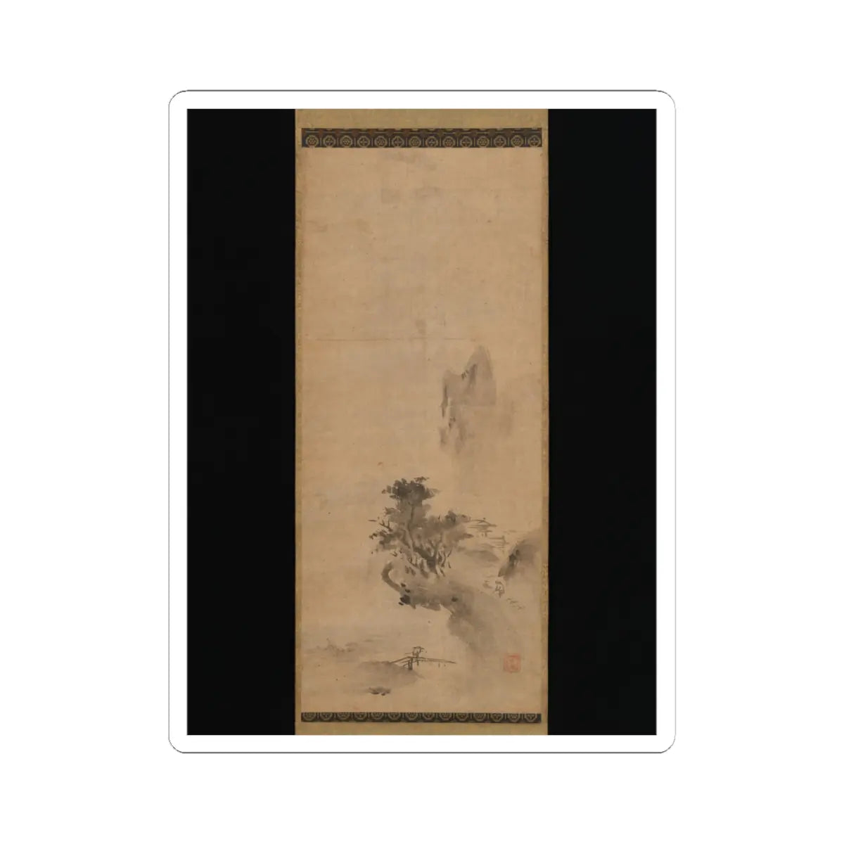 Bokushō Shūshō - Splashed-Ink Landscape - early 16th century v1 - STICKER Vinyl Kiss-Cut Decal