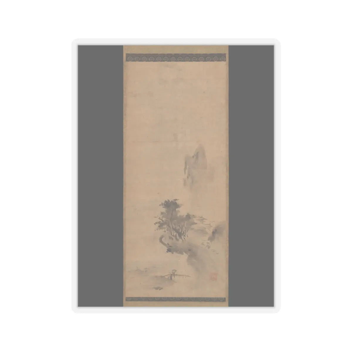 Bokushō Shūshō - Splashed-Ink Landscape - early 16th century v1 - STICKER Vinyl Kiss-Cut Decal