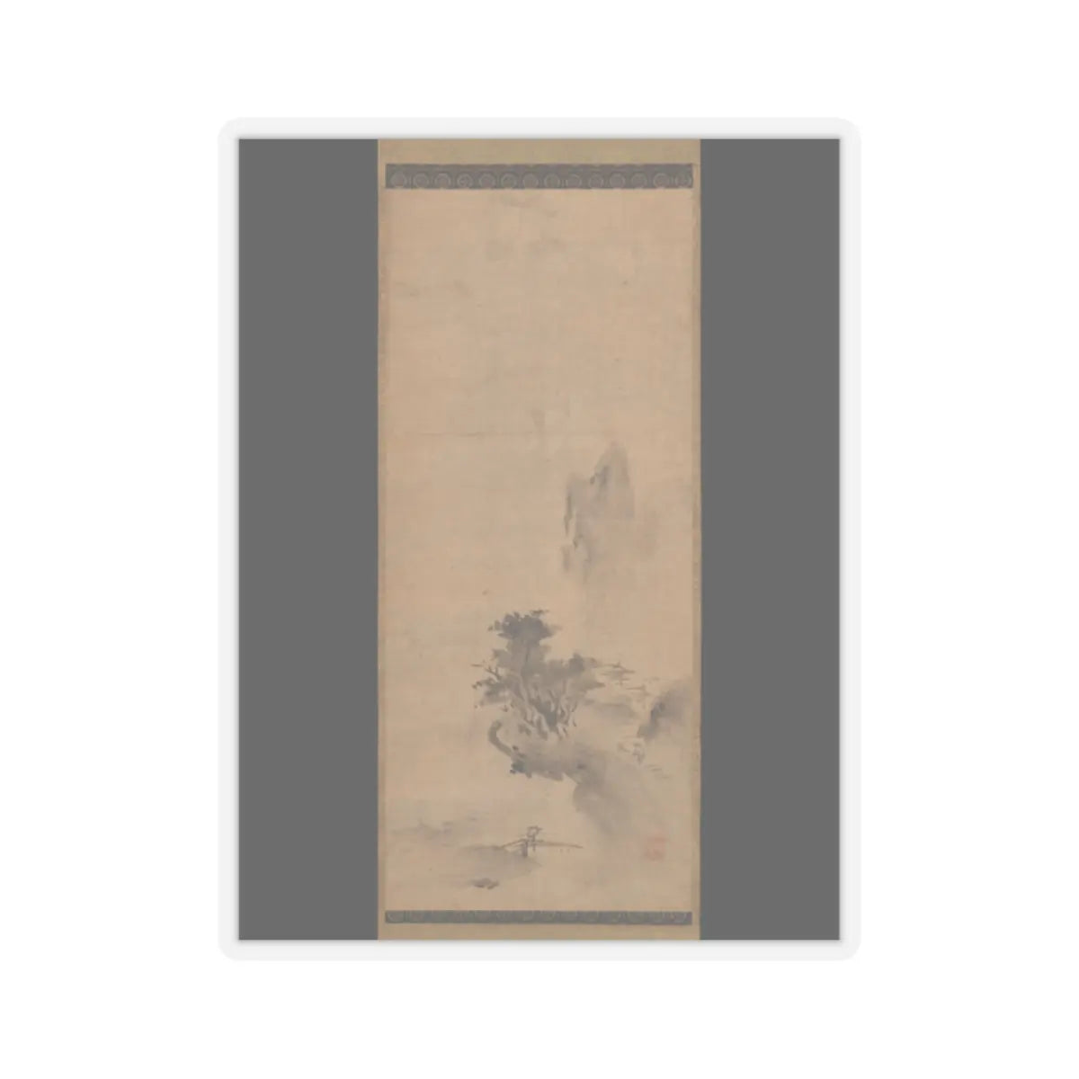 Bokushō Shūshō - Splashed-Ink Landscape - early 16th century v1 - STICKER Vinyl Kiss-Cut Decal