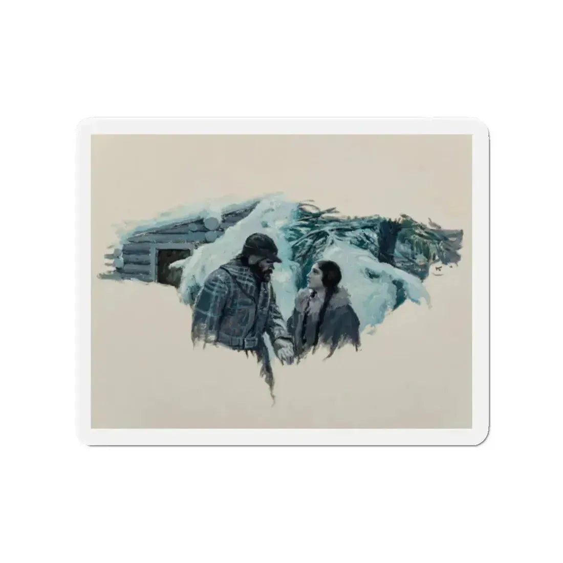 Bold Promises (Magazine Illustration) Refrigerator Magnet 2 Inch Die-Cut - The Sticker Space