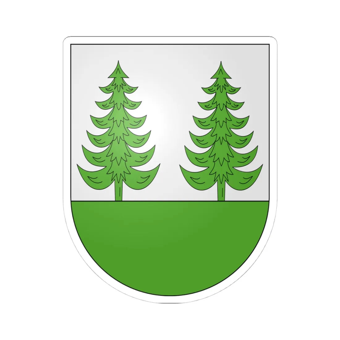 Bole-coat of arms (Switzerland) (Coat of Arms) STICKER Vinyl Kiss-Cut Decal 4 Inch White - The Sticker Space