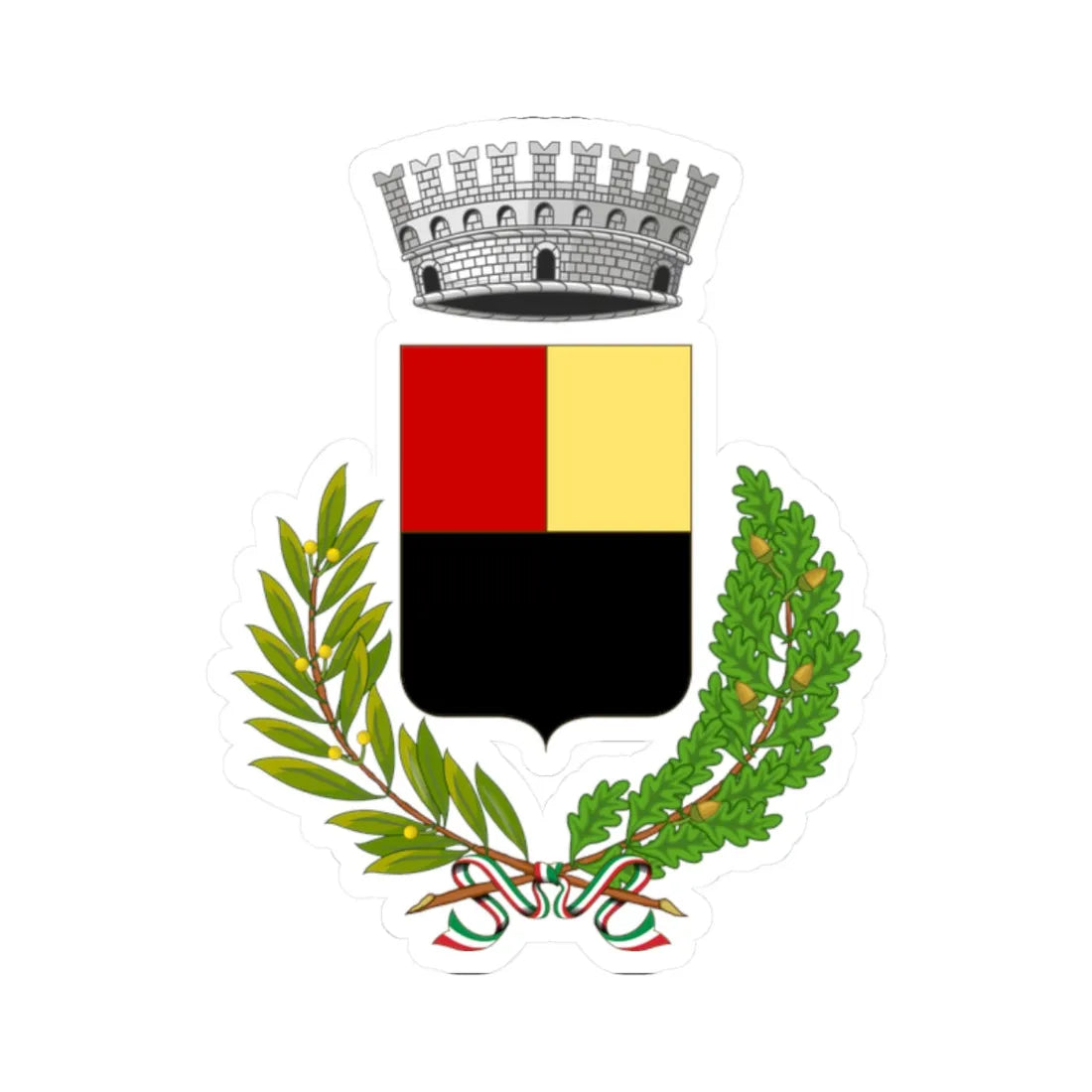 Bolgare-Stemma (Italy) (Coat of Arms) STICKER Vinyl Kiss-Cut Decal 2 Inch White - The Sticker Space