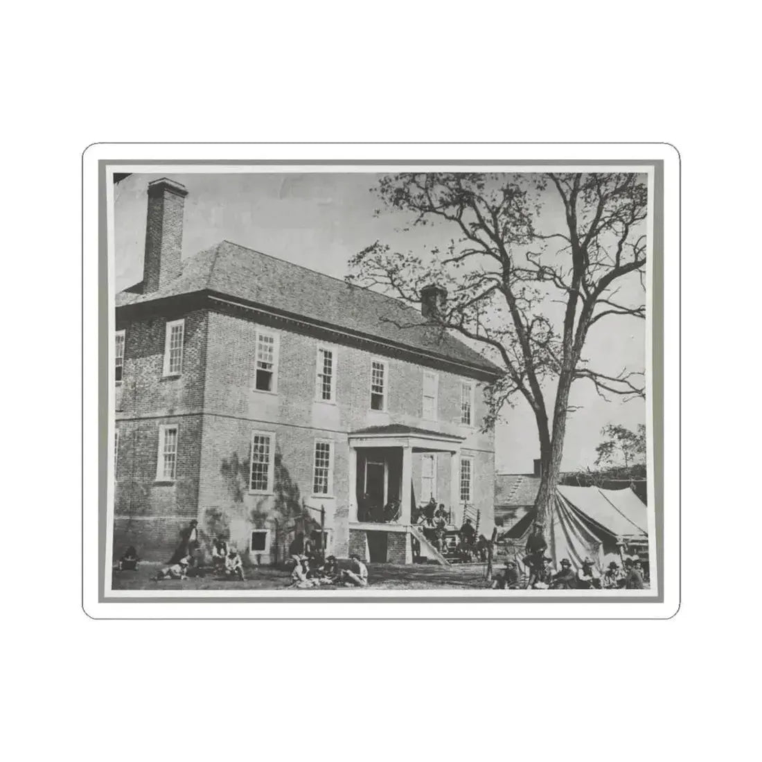 Bolling House Originally Named  Mitchell's  (Later  Bull Hill ), Possibly Located in Hopewell, Va. 001(2) (U.S. Civil War) STICKER Vinyl Kiss-Cut Decal 4 Inch White - The Sticker Space