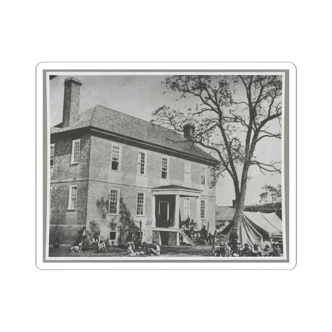 Bolling House Originally Named  Mitchell's  (Later  Bull Hill ), Possibly Located in Hopewell, Va. 001(2) (U.S. Civil War) STICKER Vinyl Kiss-Cut Decal 6 Inch White - The Sticker Space