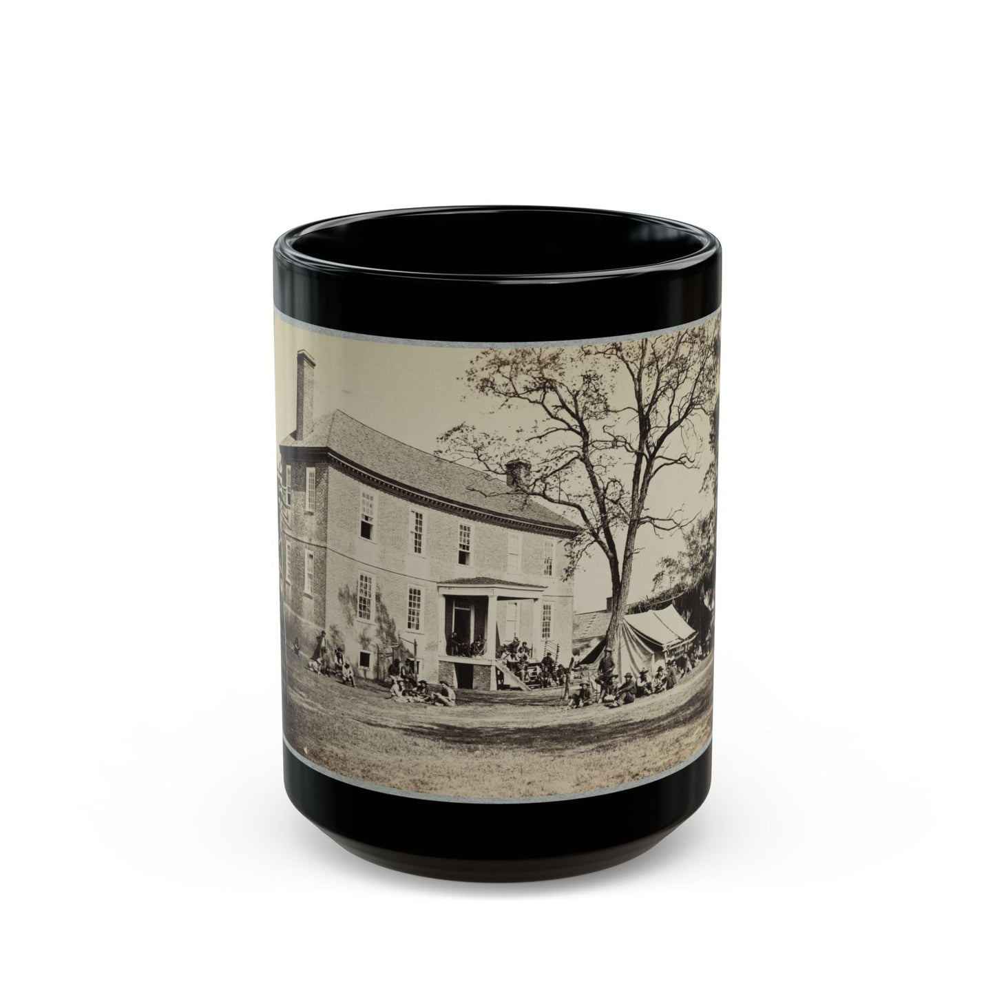 Bolling House Originally Named  Mitchell's  (Later  Bull Hill ), Possibly Located In Hopewell, Va.(2) (U.S. Civil War) Black Coffee Mug