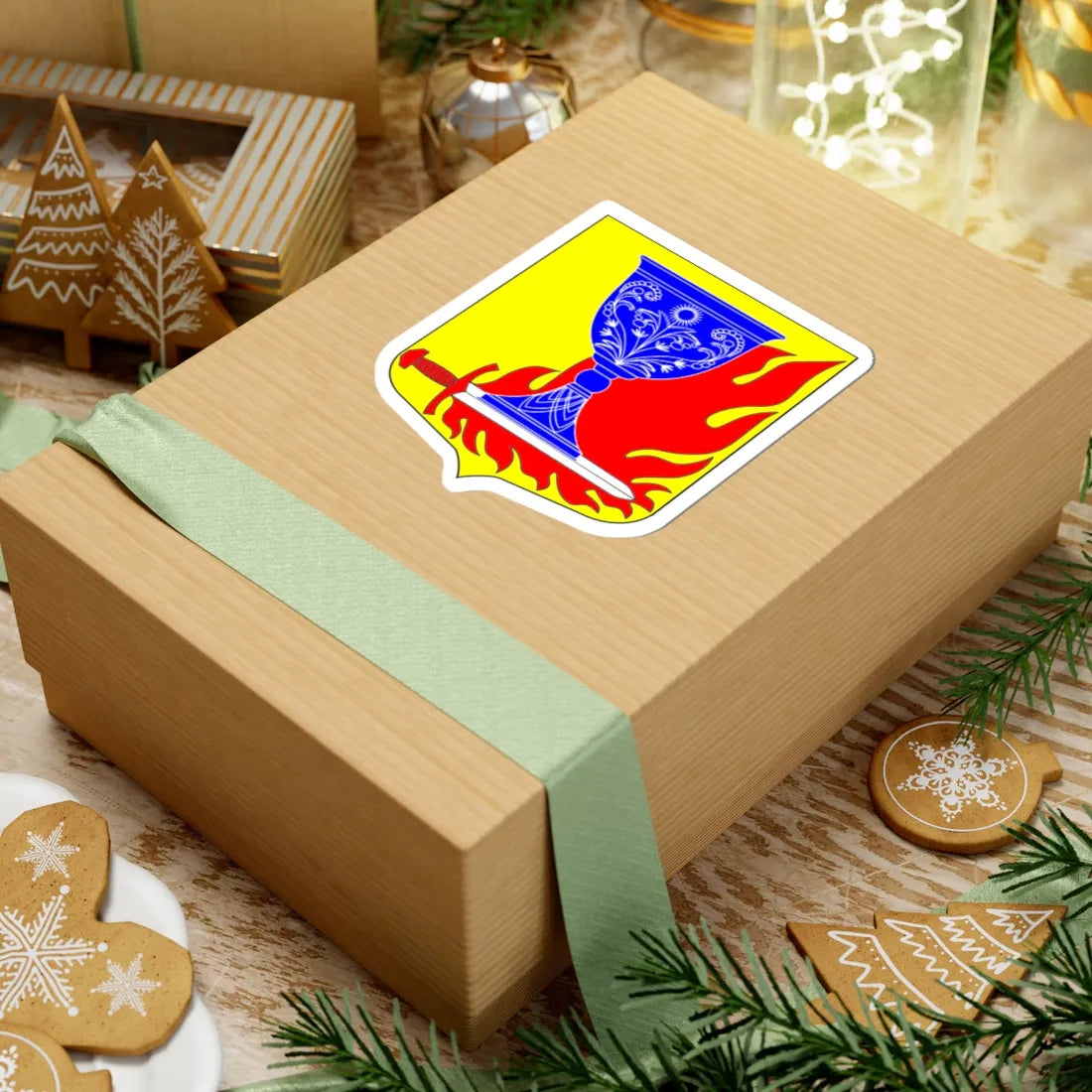 Bolshelutskoye gerb (Russia) (Coat of Arms) STICKER Vinyl Kiss-Cut Decal - The Sticker Space