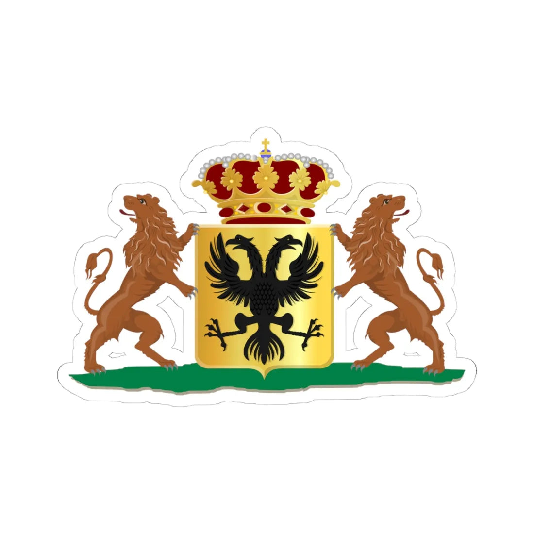 Bolsward wapen 1818 (Netherlands) (Coat of Arms) STICKER Vinyl Kiss-Cut Decal 4 Inch White - The Sticker Space