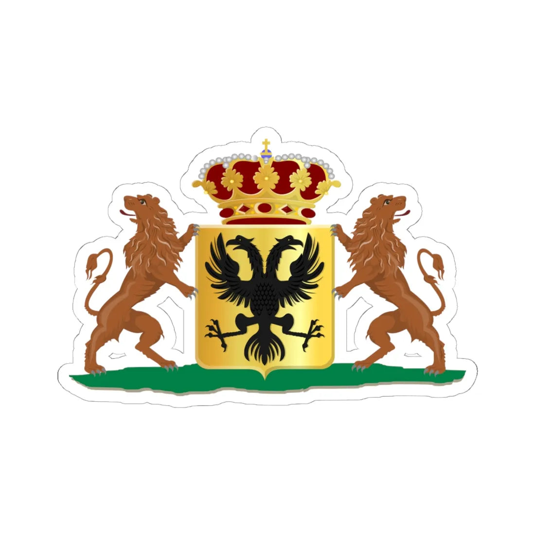 Bolsward wapen 1818 (Netherlands) (Coat of Arms) STICKER Vinyl Kiss-Cut Decal 6 Inch White - The Sticker Space