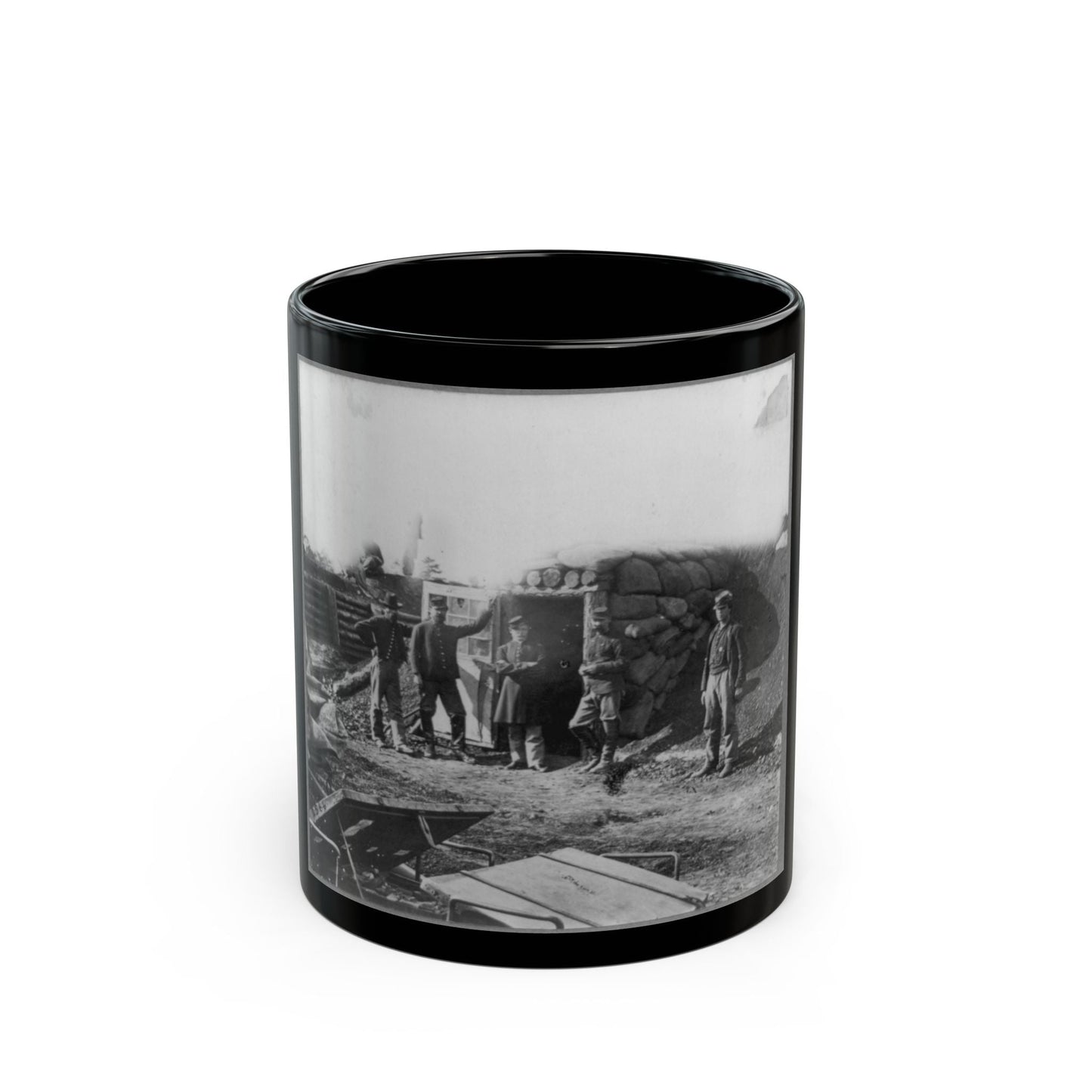 Bomb Proof Quarters In Fort Burnham (U.S. Civil War) Black Coffee Mug