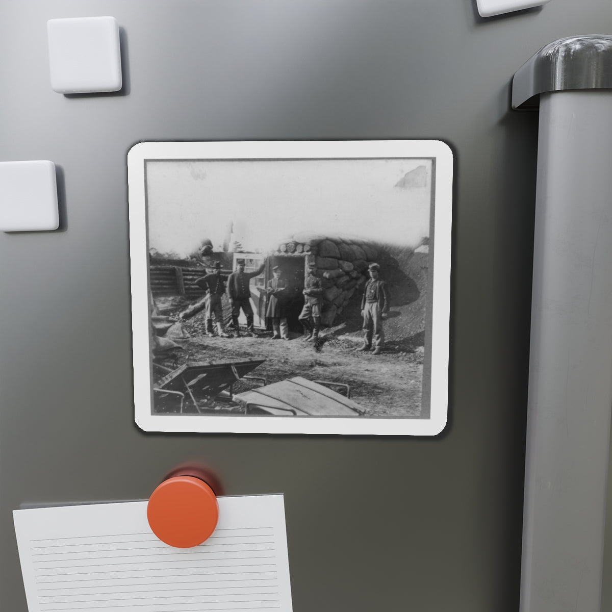 Bomb Proof Quarters In Fort Burnham (U.S. Civil War) Refrigerator Magnet-The Sticker Space