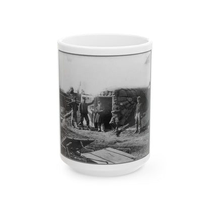 Bomb Proof Quarters In Fort Burnham (U.S. Civil War) White Coffee Mug-15oz-The Sticker Space