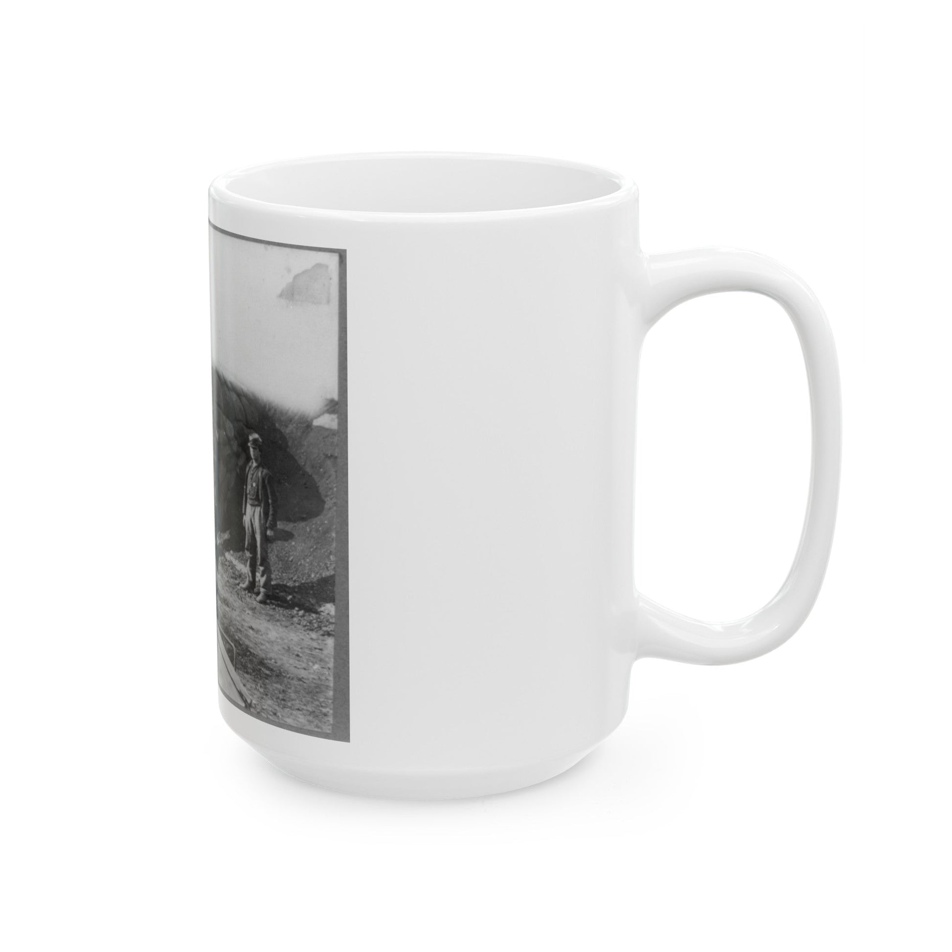 Bomb Proof Quarters In Fort Burnham (U.S. Civil War) White Coffee Mug-The Sticker Space