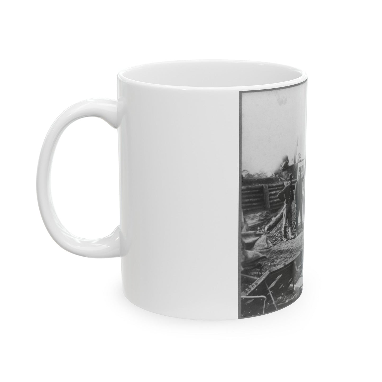 Bomb Proof Quarters In Fort Burnham (U.S. Civil War) White Coffee Mug-The Sticker Space