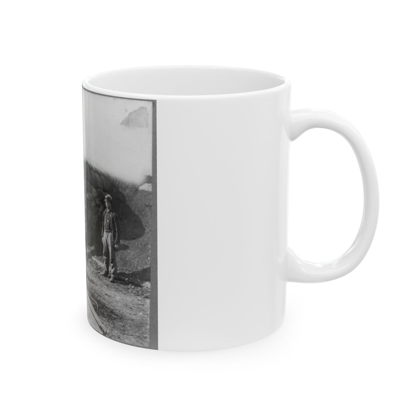 Bomb Proof Quarters In Fort Burnham (U.S. Civil War) White Coffee Mug-The Sticker Space