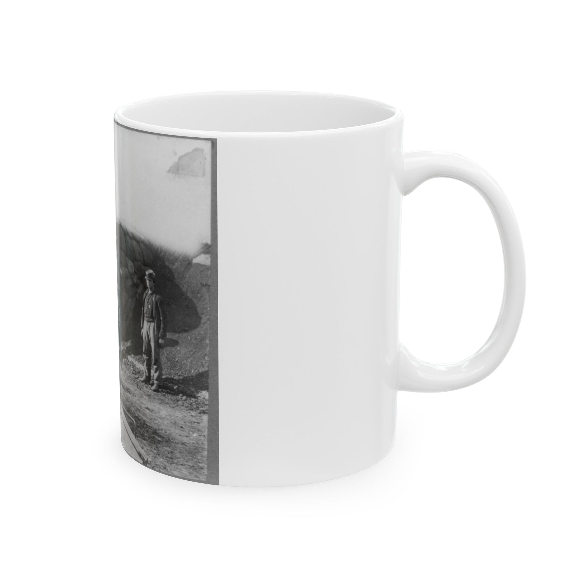 Bomb Proof Quarters In Fort Burnham (U.S. Civil War) White Coffee Mug-The Sticker Space