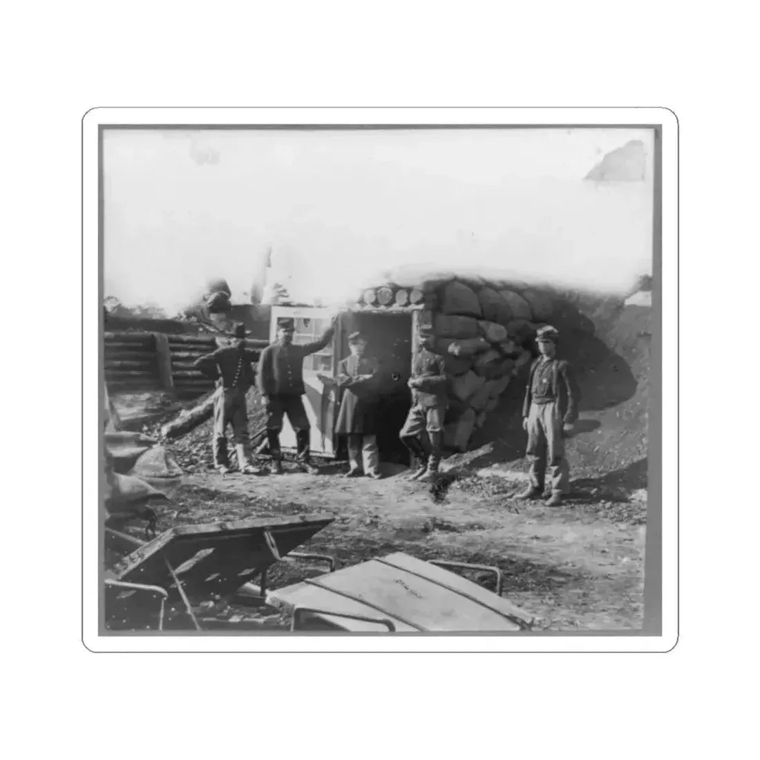 Bomb Proof Quarters in Fort Burnham (U.S. Civil War) STICKER Vinyl Kiss-Cut Decal 6 Inch White - The Sticker Space