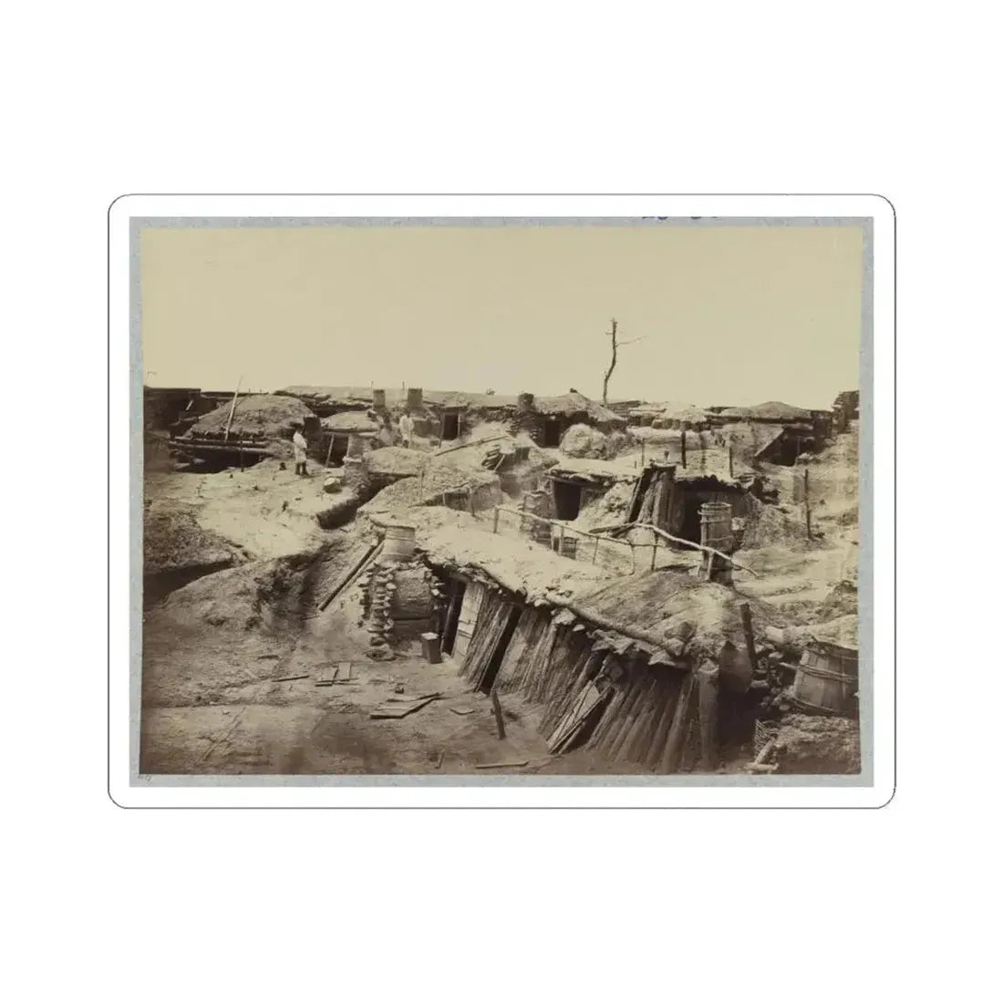 Bomb-Proof Quarters in Fort Sedgwick in Front of Petersburg, Va. (U.S. Civil War) STICKER Vinyl Kiss-Cut Decal 6 Inch White - The Sticker Space