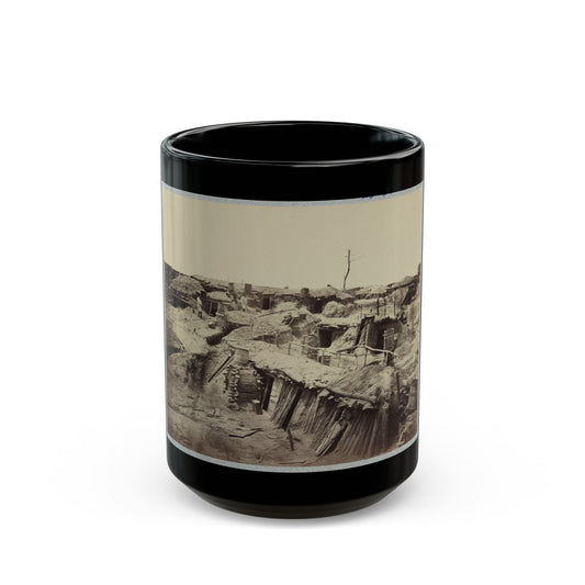 Bomb-Proof Quarters In Fort Sedgwick In Front Of Petersburg, Va. (U.S. Civil War) Black Coffee Mug