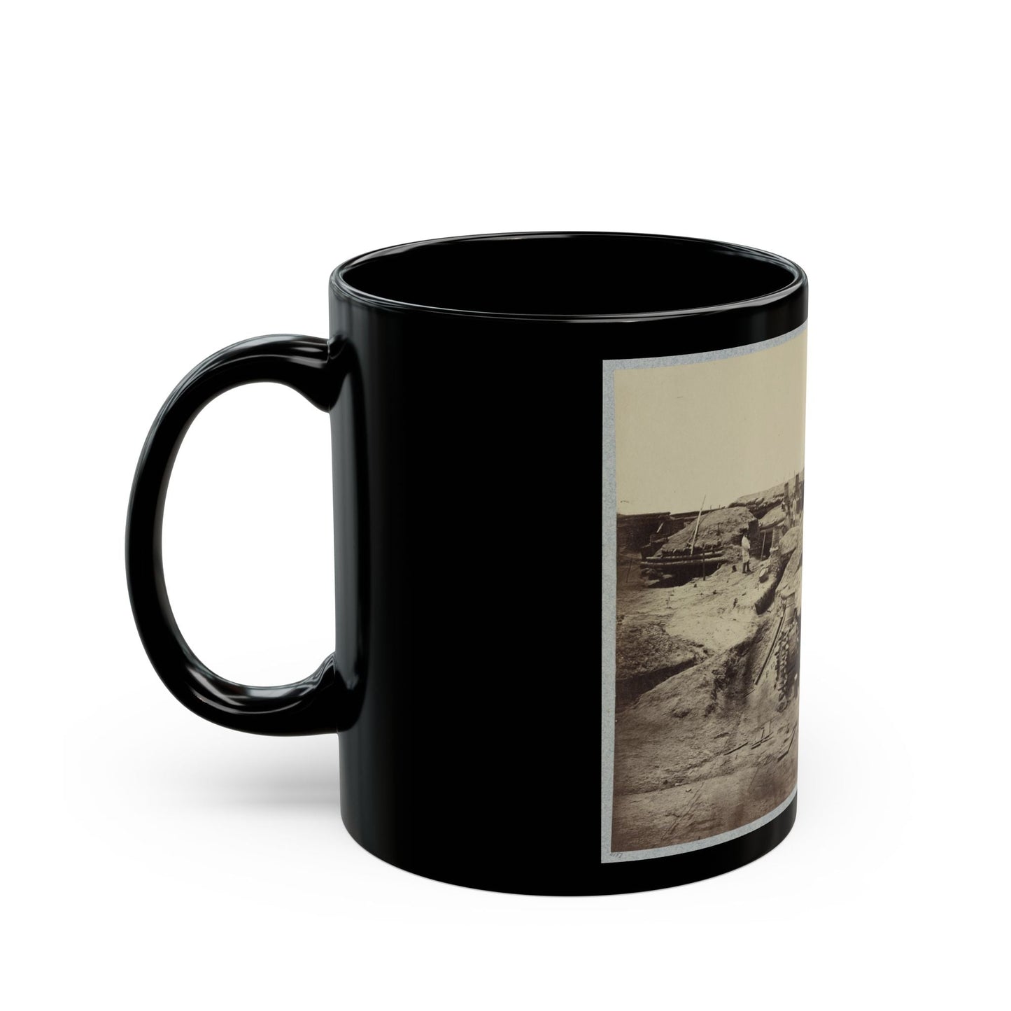 Bomb-Proof Quarters In Fort Sedgwick In Front Of Petersburg, Va. (U.S. Civil War) Black Coffee Mug