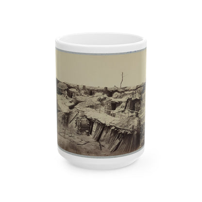 Bomb-Proof Quarters In Fort Sedgwick In Front Of Petersburg, Va. (U.S. Civil War) White Coffee Mug-15oz-The Sticker Space