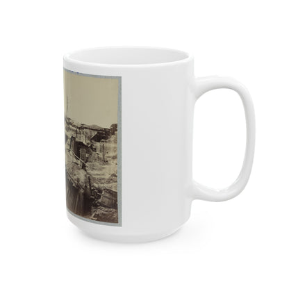 Bomb-Proof Quarters In Fort Sedgwick In Front Of Petersburg, Va. (U.S. Civil War) White Coffee Mug-The Sticker Space