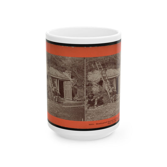 Bomb-Proof Quarters Of Major Strong, At Dutch Gap, Va., July, 1864 (U.S. Civil War) White Coffee Mug