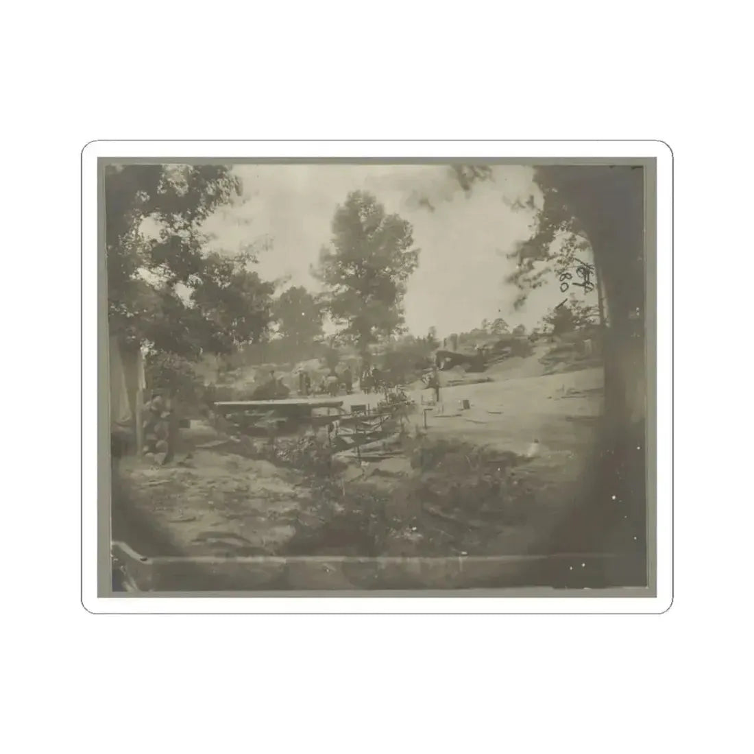 Bomb-Proof Quarters on the Lines in Front of Petersburg, Va. Aug. 1864 (U.S. Civil War) STICKER Vinyl Kiss-Cut Decal 3 Inch White - The Sticker Space