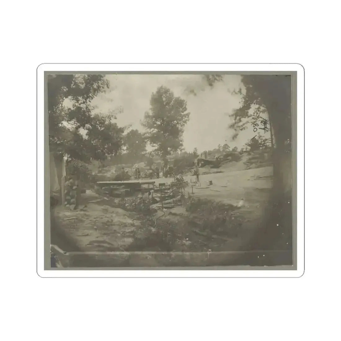 Bomb-Proof Quarters on the Lines in Front of Petersburg, Va. Aug. 1864 (U.S. Civil War) STICKER Vinyl Kiss-Cut Decal 4 Inch White - The Sticker Space