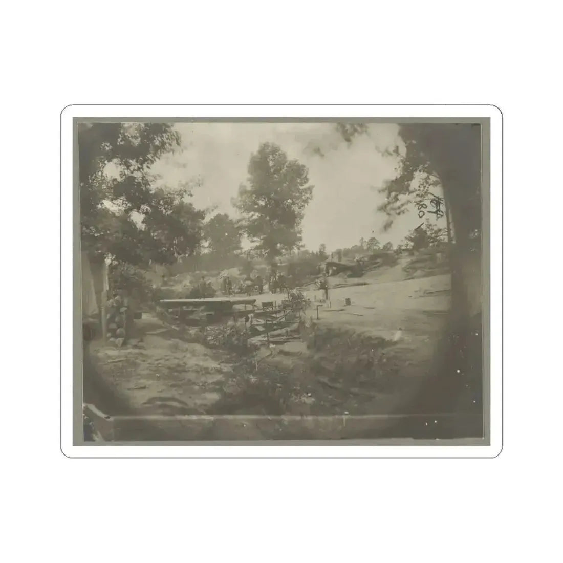 Bomb-Proof Quarters on the Lines in Front of Petersburg, Va. Aug. 1864 (U.S. Civil War) STICKER Vinyl Kiss-Cut Decal 6 Inch White - The Sticker Space