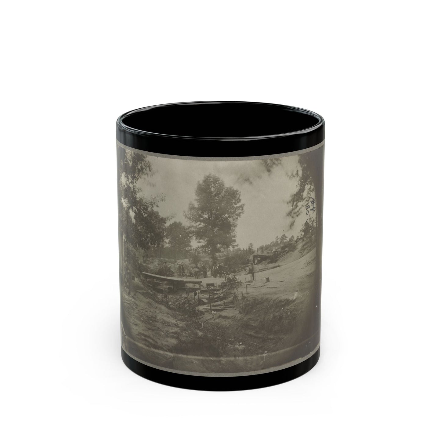 Bomb-Proof Quarters On The Lines In Front Of Petersburg, Va. Aug. 1864 (U.S. Civil War) Black Coffee Mug