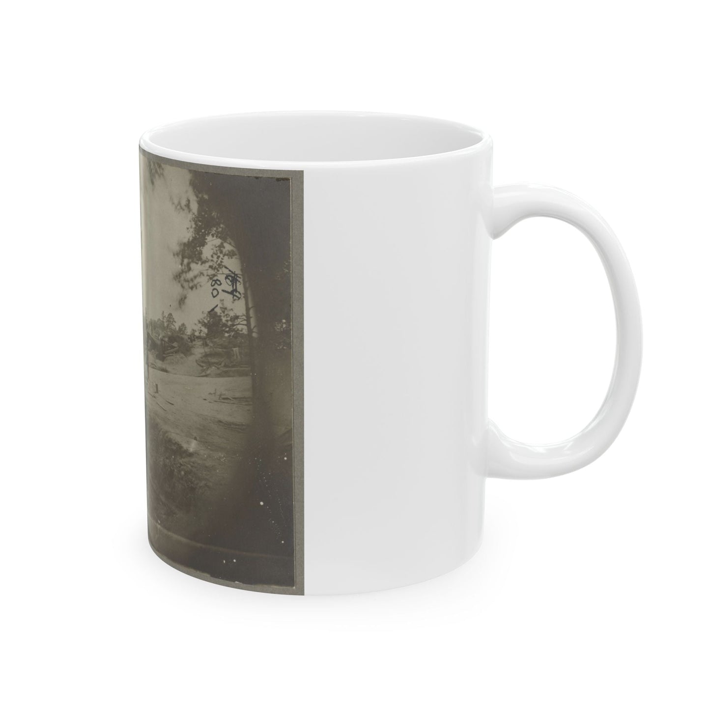 Bomb-Proof Quarters On The Lines In Front Of Petersburg, Va. Aug. 1864 (U.S. Civil War) White Coffee Mug