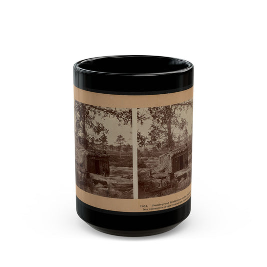 Bomb-Proof Restaurant On The Petersburg Line 001 (U.S. Civil War) Black Coffee Mug