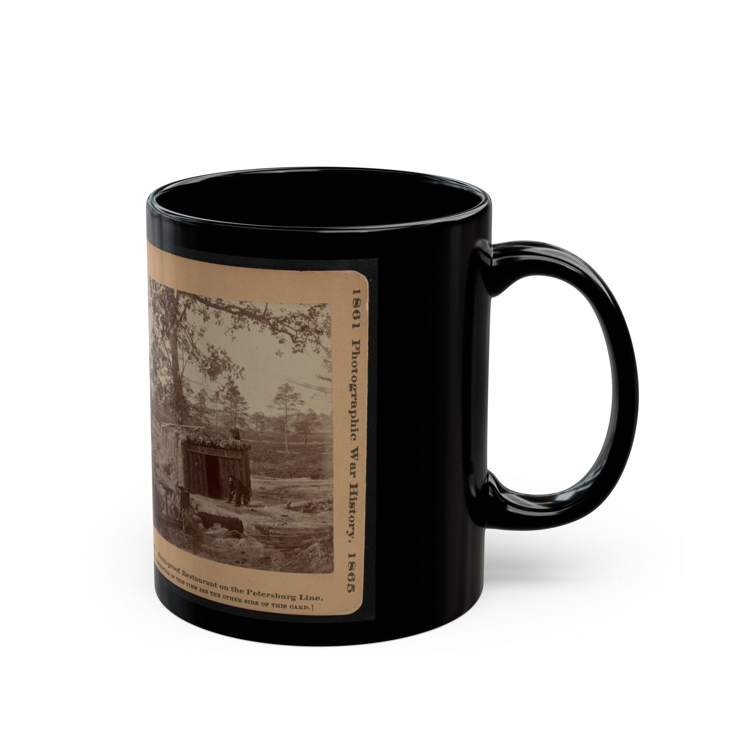 Bomb-Proof Restaurant On The Petersburg Line 001 (U.S. Civil War) Black Coffee Mug