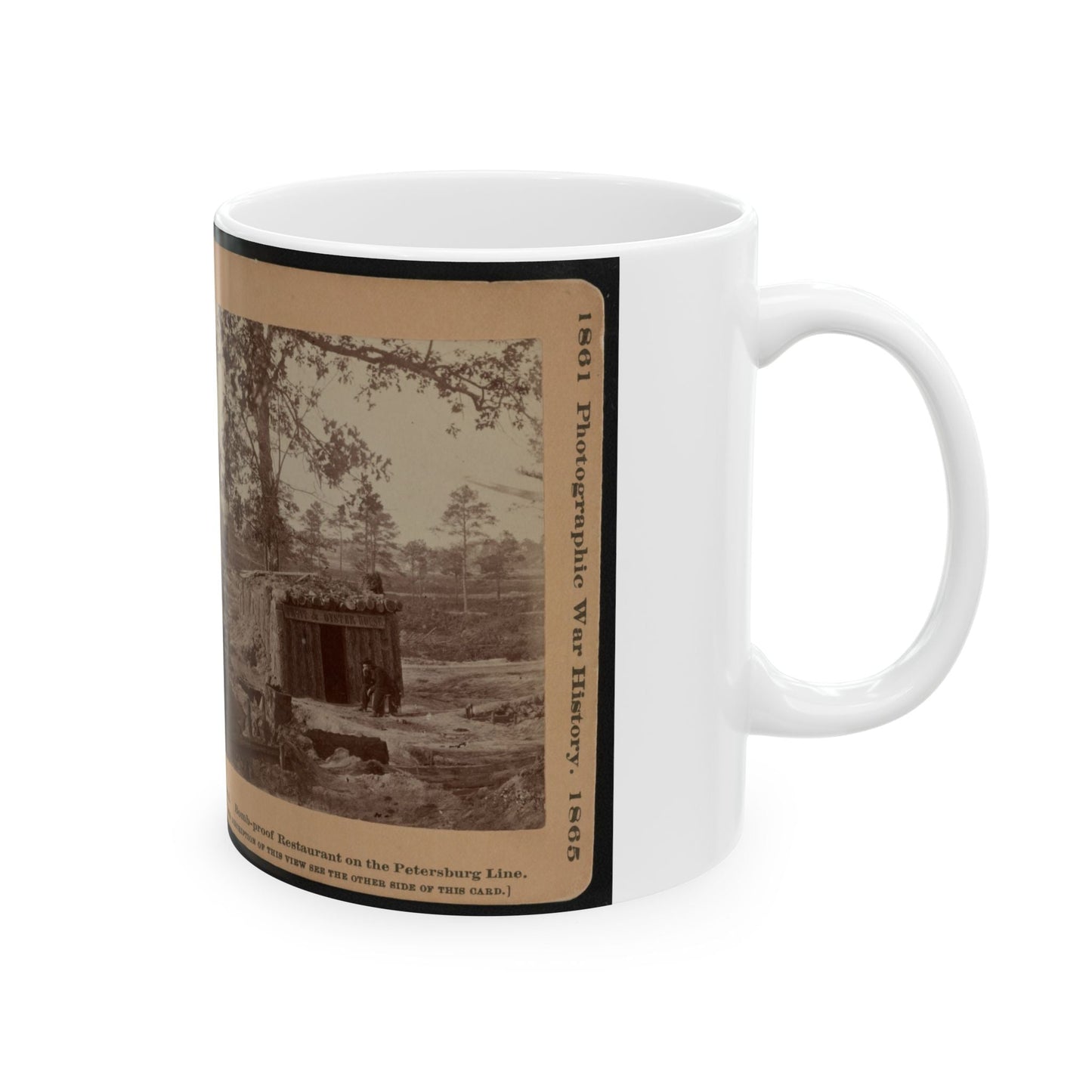 Bomb-Proof Restaurant On The Petersburg Line 001 (U.S. Civil War) White Coffee Mug