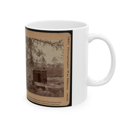 Bomb-Proof Restaurant On The Petersburg Line 001 (U.S. Civil War) White Coffee Mug