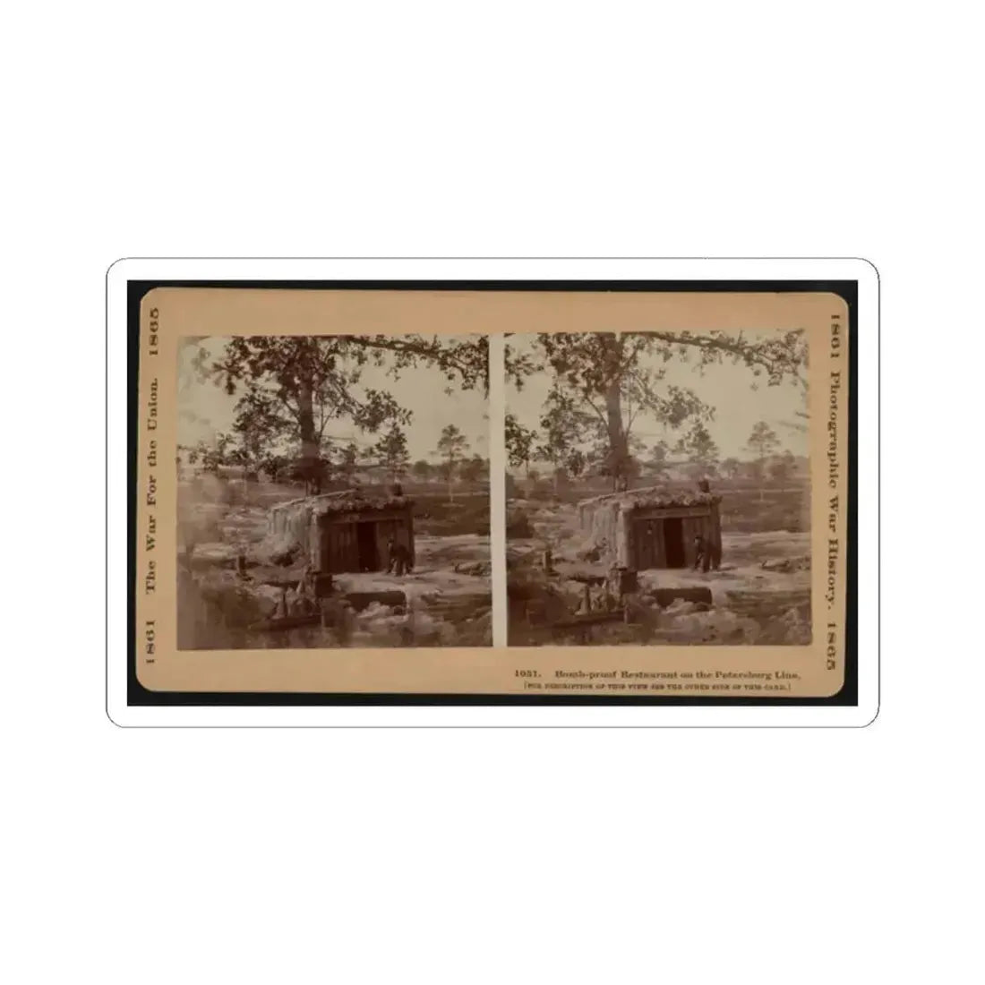 Bomb-Proof Restaurant on the Petersburg Line 001 (U.S. Civil War) STICKER Vinyl Kiss-Cut Decal 2 Inch White - The Sticker Space