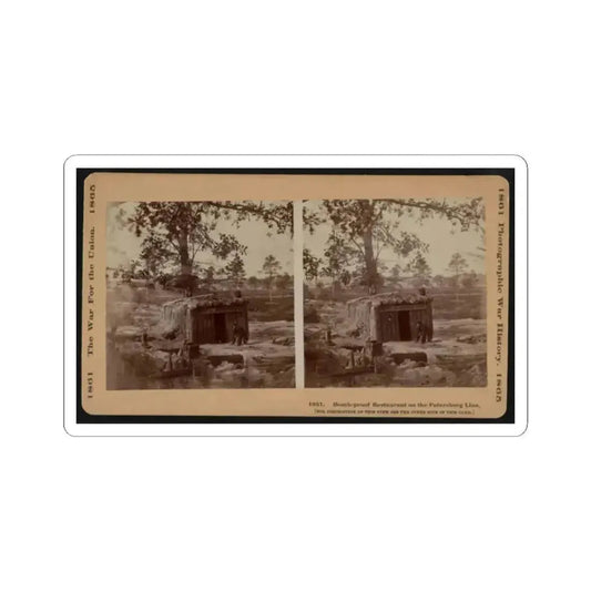 Bomb-Proof Restaurant on the Petersburg Line 001 (U.S. Civil War) STICKER Vinyl Kiss-Cut Decal 2 Inch White - The Sticker Space