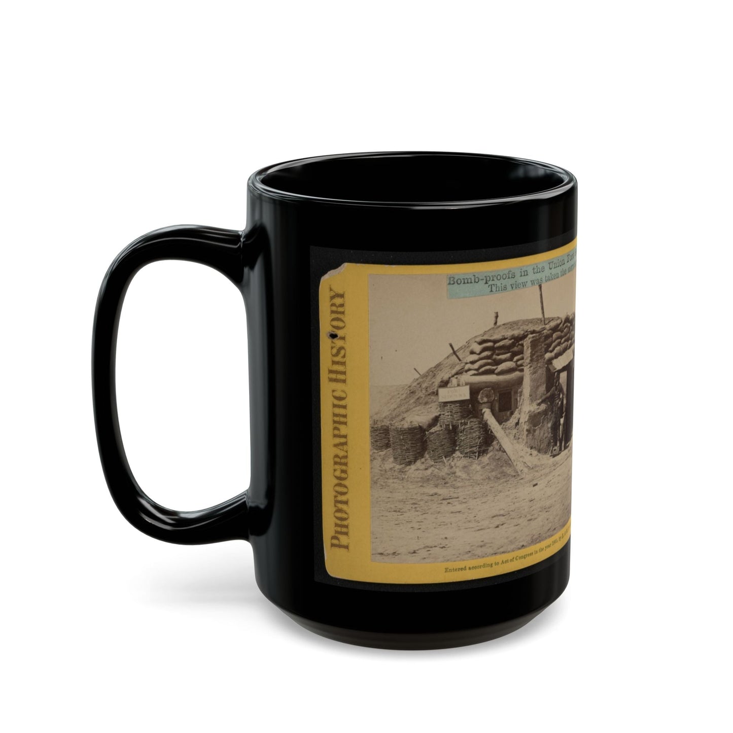 Bomb-Proofs In The Union Fort Sedgwick, Called By The Rebel Soldiers  Fort Hell (U.S. Civil War) Black Coffee Mug