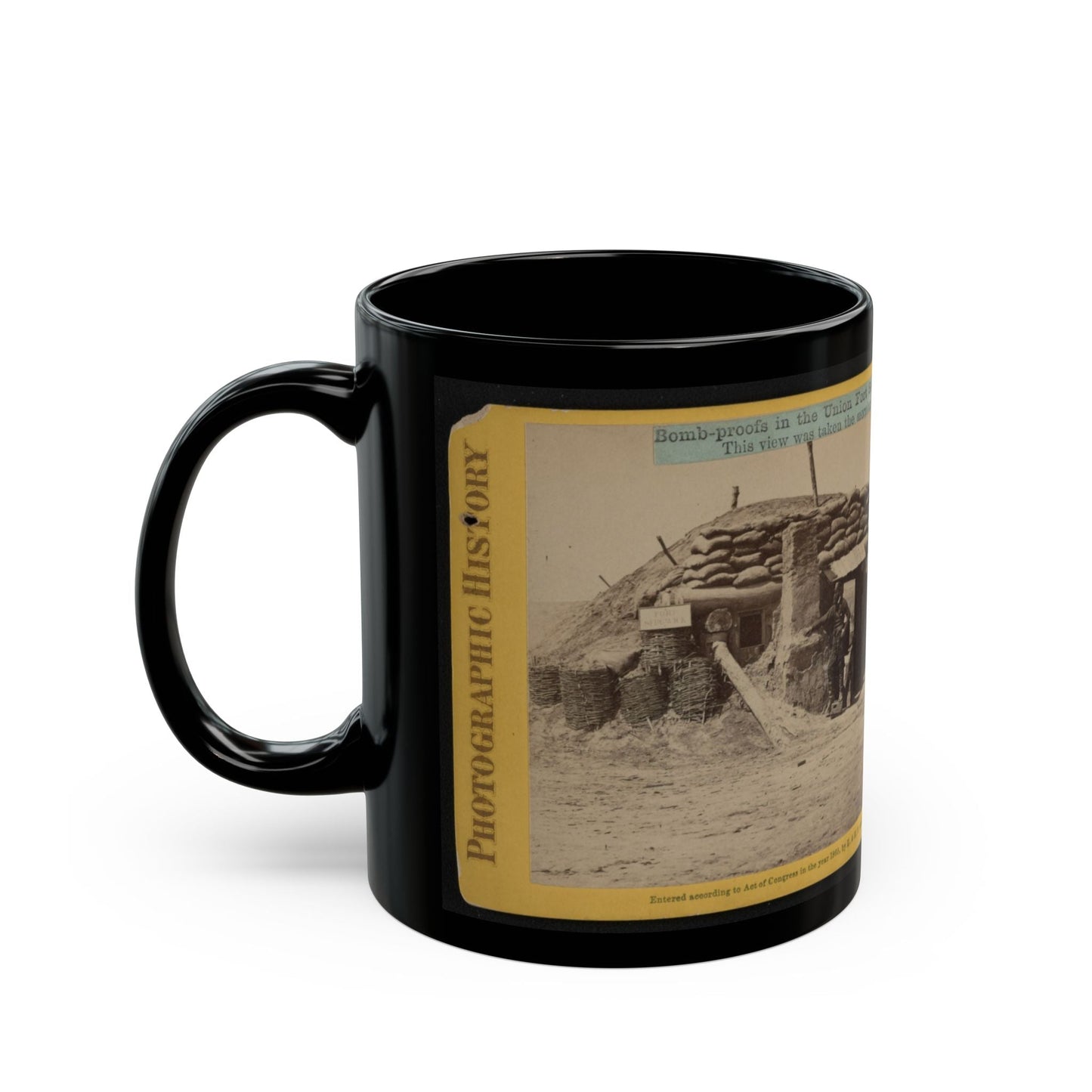 Bomb-Proofs In The Union Fort Sedgwick, Called By The Rebel Soldiers  Fort Hell (U.S. Civil War) Black Coffee Mug