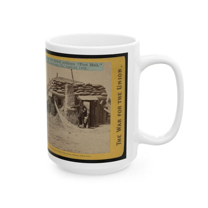 Bomb-Proofs In The Union Fort Sedgwick, Called By The Rebel Soldiers  Fort Hell (U.S. Civil War) White Coffee Mug